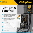 Fieldpiece HR3B 1/4" Ball Valve Hose Set – 5 ft A2L Refrigerant Hoses, 3-Pack