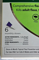 Advantage II Flea Treatment for Large Cats Over 9 lbs – 6 Doses, 6 Month Supply
