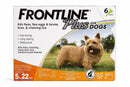 FRONTLINE Plus Flea and Tick Treatment for Dogs 5–22 lbs – 6 Doses