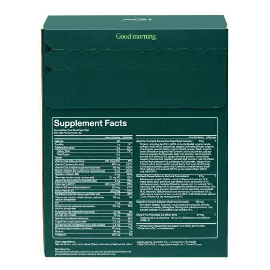 AG1 Daily Foundational Nutrition Greens Powder – Multivitamin Probiotic Superfood Drink 40-Count - Image 2