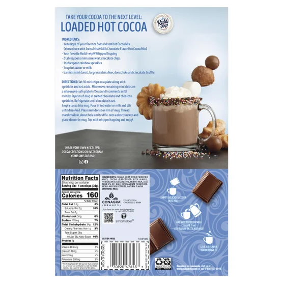 Swiss Miss Hot Cocoa Mix 50-Count Packets – Milk Chocolate Instant Cocoa Drink Powder - Image 2