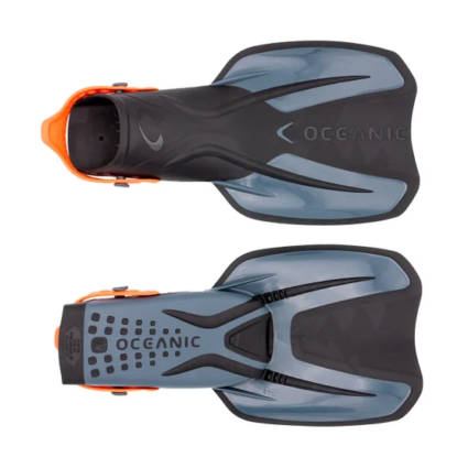 Oceanic Adult Snorkeling Set with Mask, Snorkel, Adjustable Fins & Mesh Carry Bag