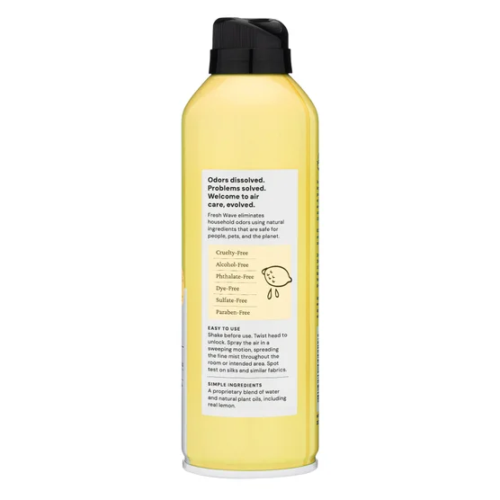 Fresh Wave Odor Removing Air Spray Lemon, 8 fl oz, 4 Count – Plant-Based Natural Odor Eliminator - Image 2