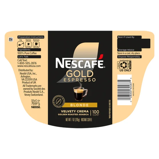 Nescafé Blonde Gold Instant Espresso – 7 oz Jar Mild Roast Instant Coffee USA - Image 2
