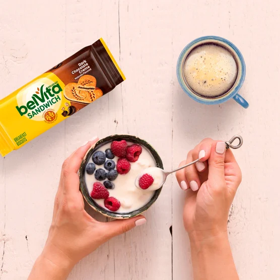 belVita Breakfast Sandwich Biscuits Dark Chocolate Creme 25-Count – Energizing Morning Snack Packs - Image 2